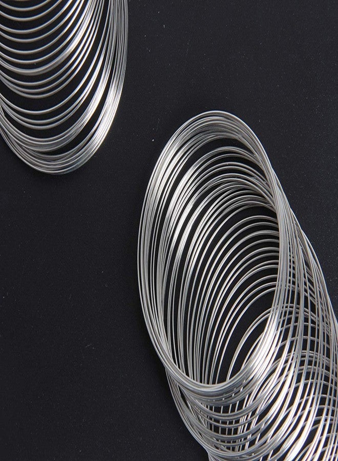 DIY Crafts Pack Of 300 Loop, Color: Silver, Loops Silver Gold Bronze Memory Beading Steel Wire For DIY Jewelry Findings Multi-L(Pack Of 300 Loop, Color: Silver) - Image 4